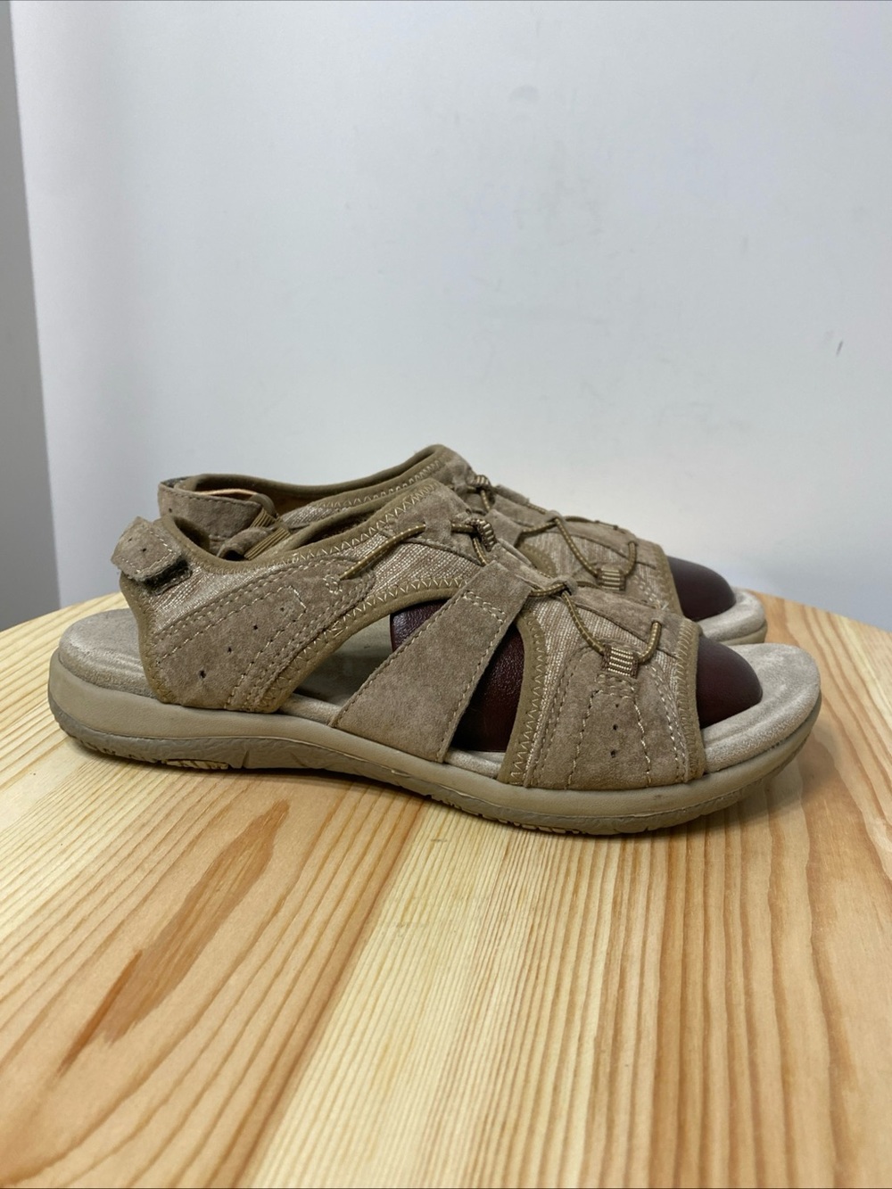 Earth Origins Savoy Siena Suede Sport Sandals Brown Women’s Size 7.5 Wide